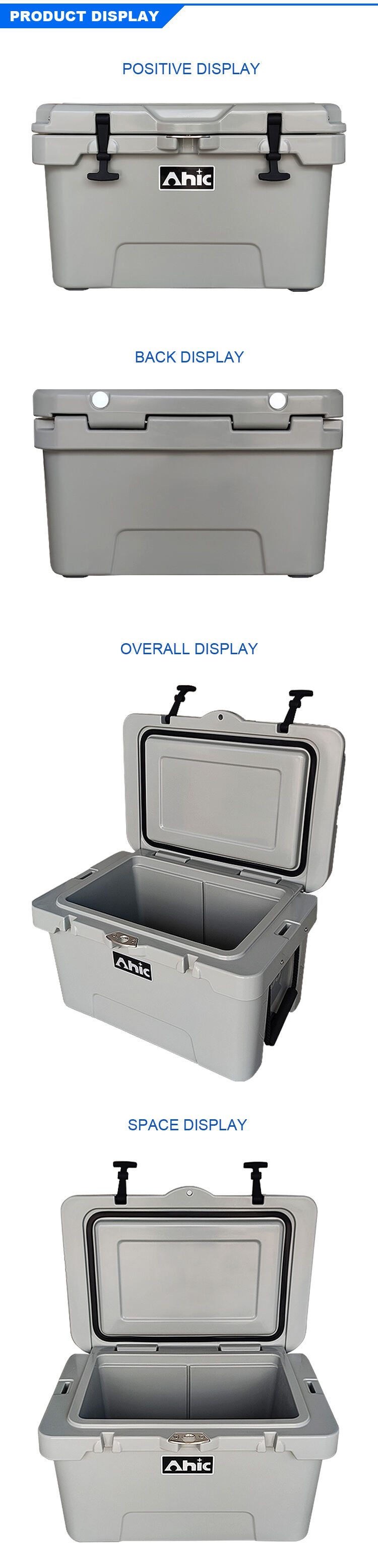 AHIC EH35 Heavy Duty Wholesale Ice Chest Cooler Box Portable Camping Coolers Chillers Fishing details