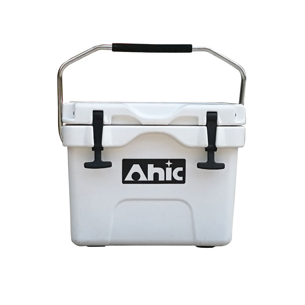 AH15 Ice Cooler Box - Heavy-Duty Stainless Steel Handle, One-Handed Carrying