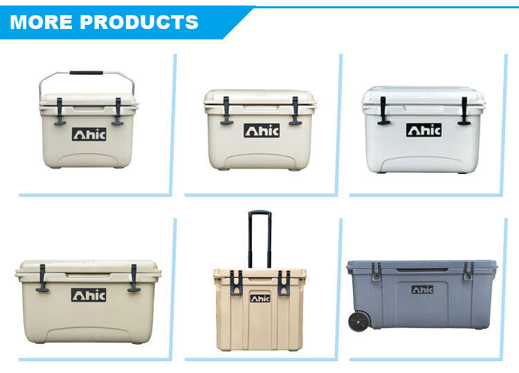 Camping cooler with handle rotomolded RH65 hard cooler box  supplier