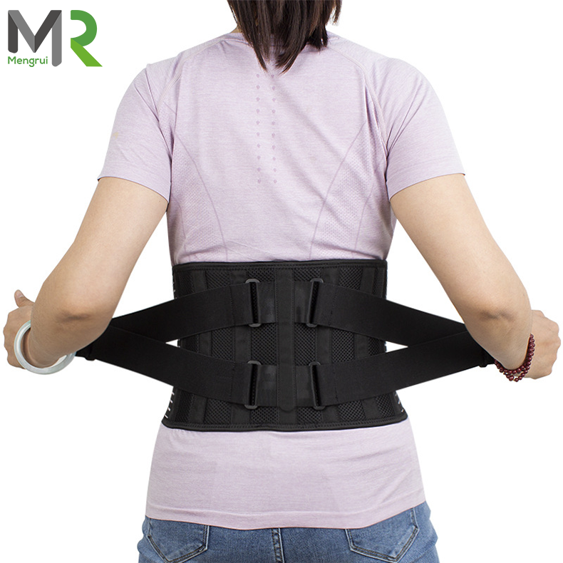 L0019 Durable Nylon Back Protection Support Belt Medical Professional Elastic Lumbar Brace for Waist Pain