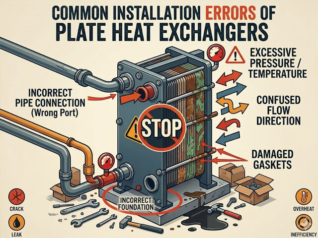 Common Installation Errors of Plate Heat Exchangers