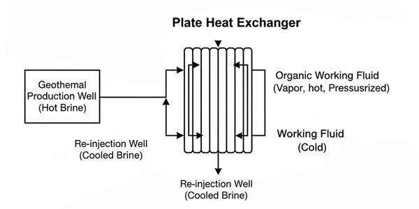 diagram of the Geothermal power generation system