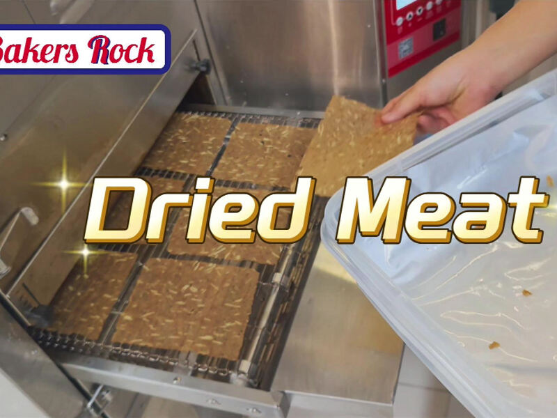 Meat jerky can also be baked using our conveyor oven