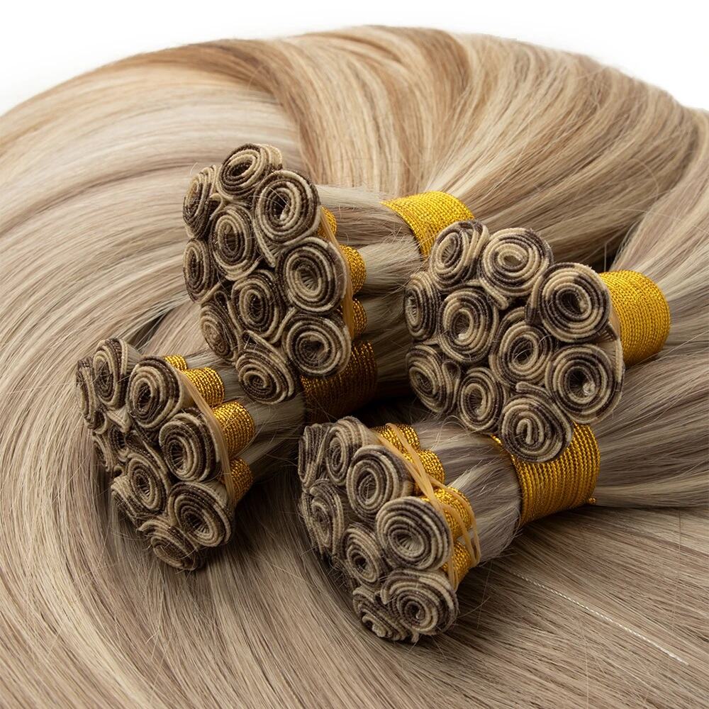 New Arrival Hand Tied Double Drawn Cuticle Aligned Human Hair Extension handtied Weft Hair