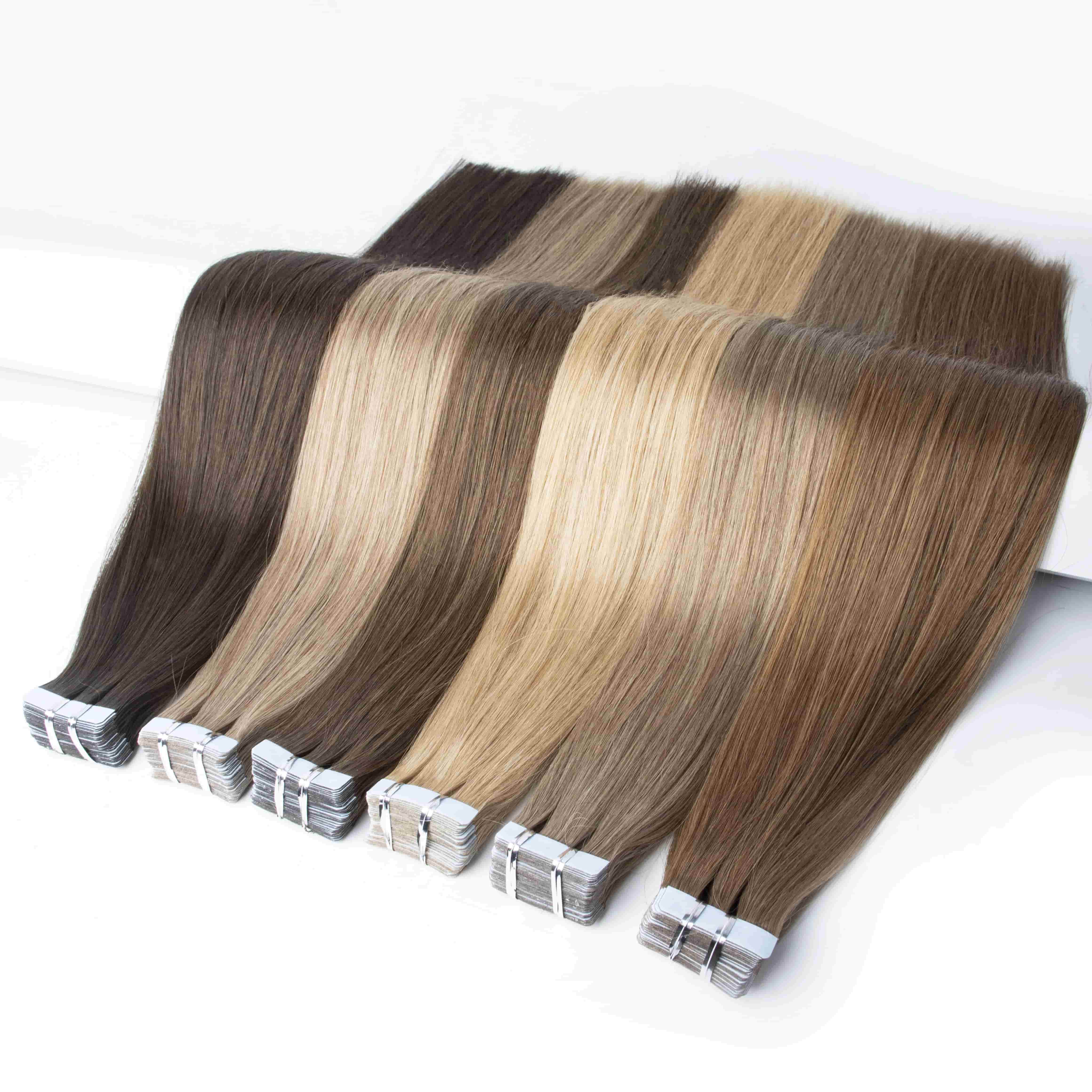 Best Supplier High Quality Double Drawn Human Hair Products Wholesale Invisible Tape in Human Hair Extension