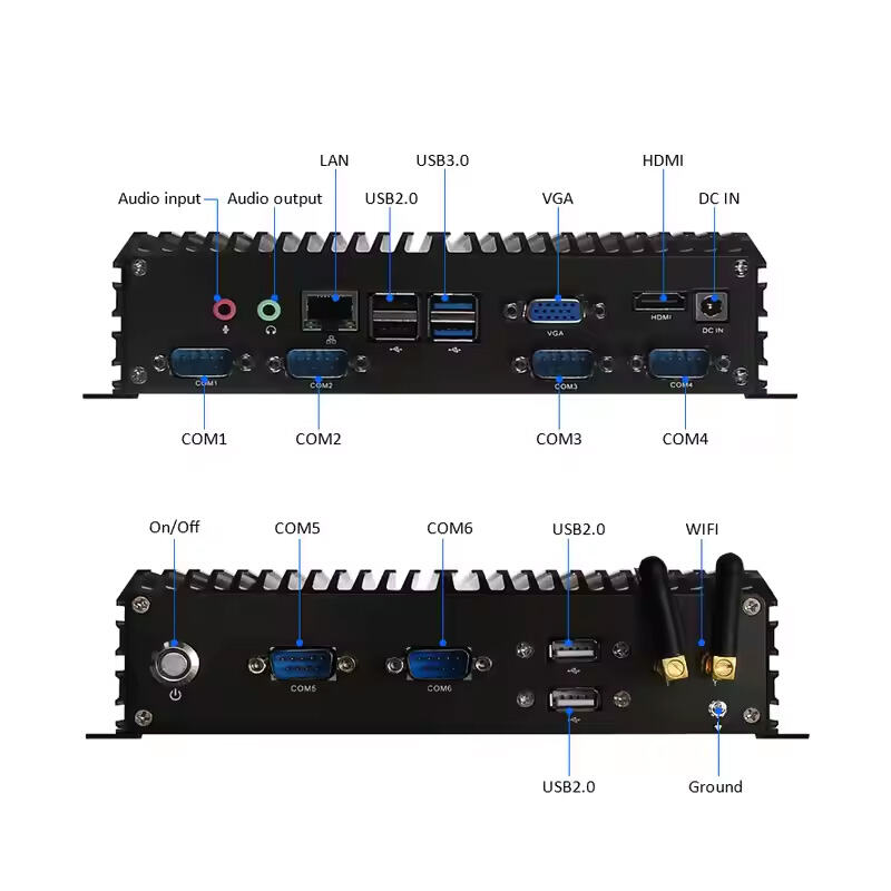 Fanless Industrial Mini PC with Various RAM and Processors
