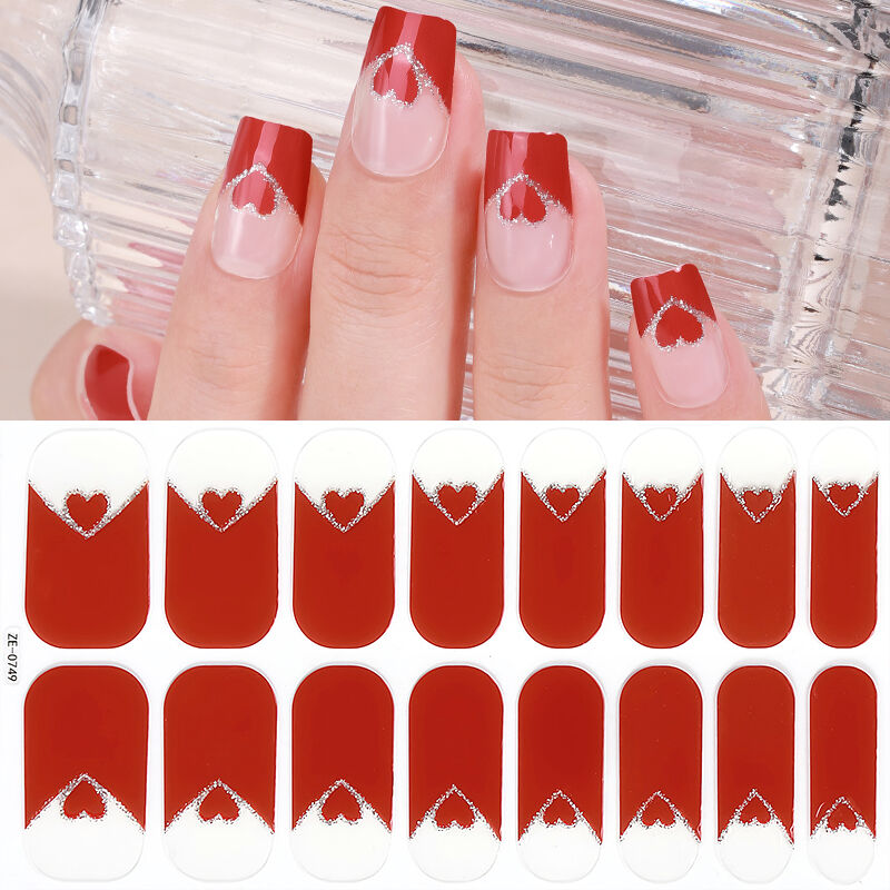 Supplier Nail Products 3D Nail Wraps Stickers Customized Gradient Shiny and Waterproof Nail Stickers