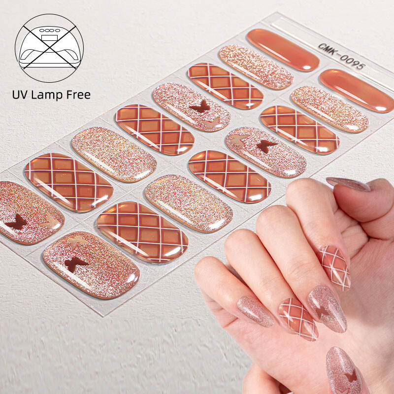 কোনো ল্যাম্প ছাড়া গ্রেডিয়েন্ট ফ্রেঞ্চ ম্যানিকিউর নেইল বিউটি পণ্য, হোলসেল, প্রাকৃতিক কিউরিং জেল নেইল স্টিকার, নেইল টিপস, ইউভি-মুক্ত জেল নেইল ওয়্যার্প