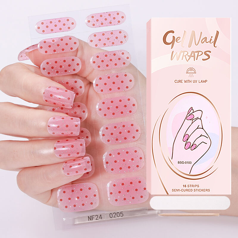 কোরিয়ান স্টাইলের নতুন জেল নেইল স্টিকার ইউভি ল্যাম্পসহ জেল নেইল ওয়্যাপস জেল নেইল স্টিকার সেমি কিউয়ারড