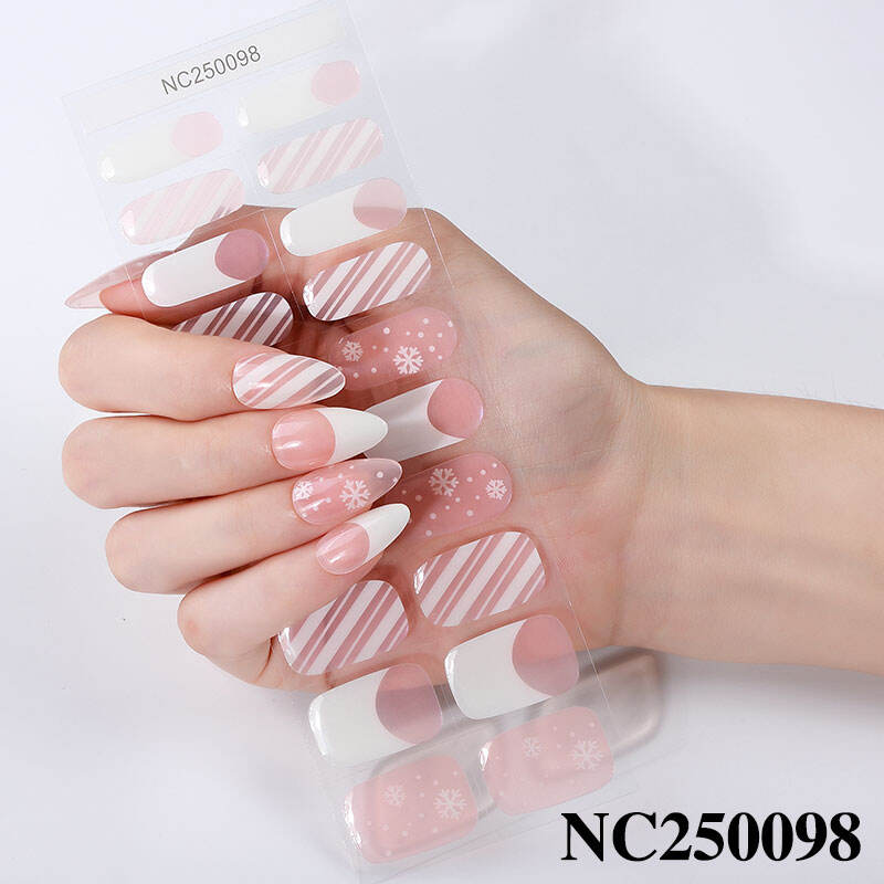 Nieuw ontwerp 100% polish voor nagels Uv-uithardende langdurige gel nagelstickers semi-gehardde gel nagelwraps