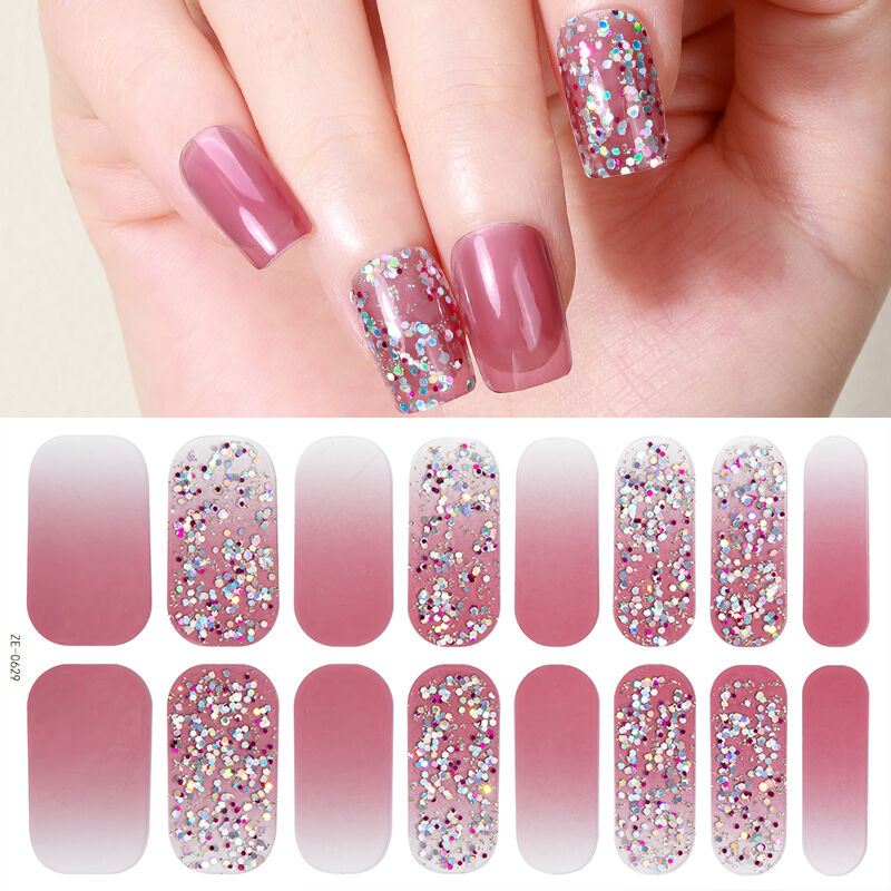 Factory 3D Nail Wraps Stickers Gradient PET Material Cat's Eye and Waterproof Decorative Full Wrap Art Nail