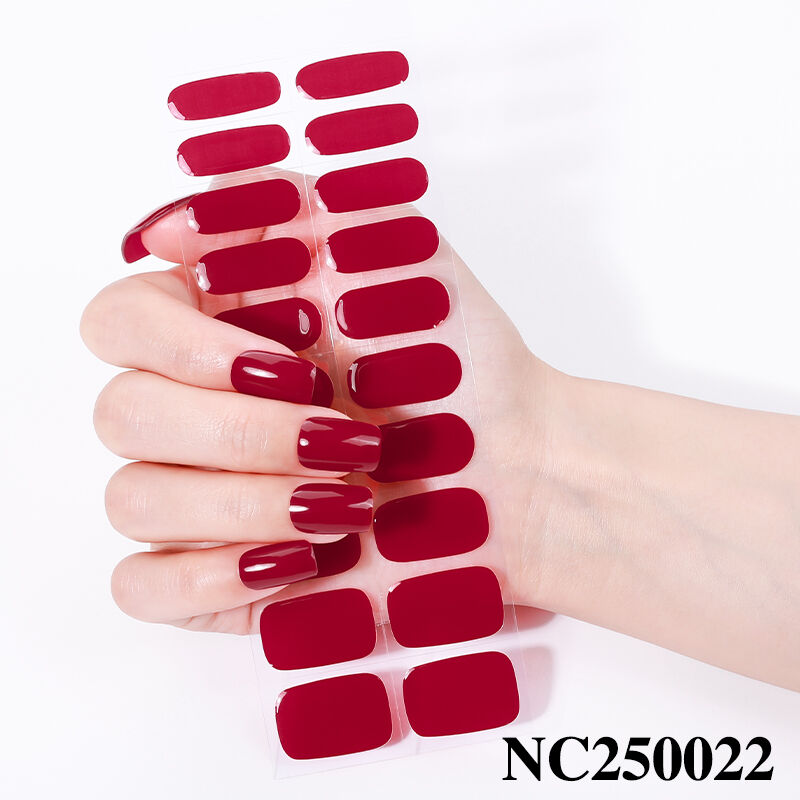 Salon Quality Holographic Nail Polish Gel Strips Mirror Metal Pearlescent Chameleon UV Lamp Semi-Cured Nail Stickers Nail Wraps