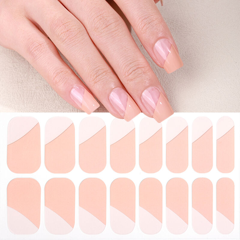 Self-Adhesive Full Coverage Nail Art Wraps 16 PCS Clear Nail Polish Stickers DIY Apply Your Favorite Nail Polish