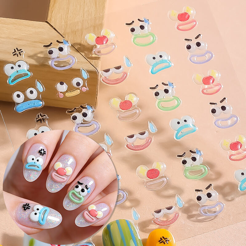 Autocollants pour ongles du Nouvel An, autocollants 5D en relief pour ongles, charmes décoratifs pour ongles, design « Navidad », usine d’autocollants personnalisés