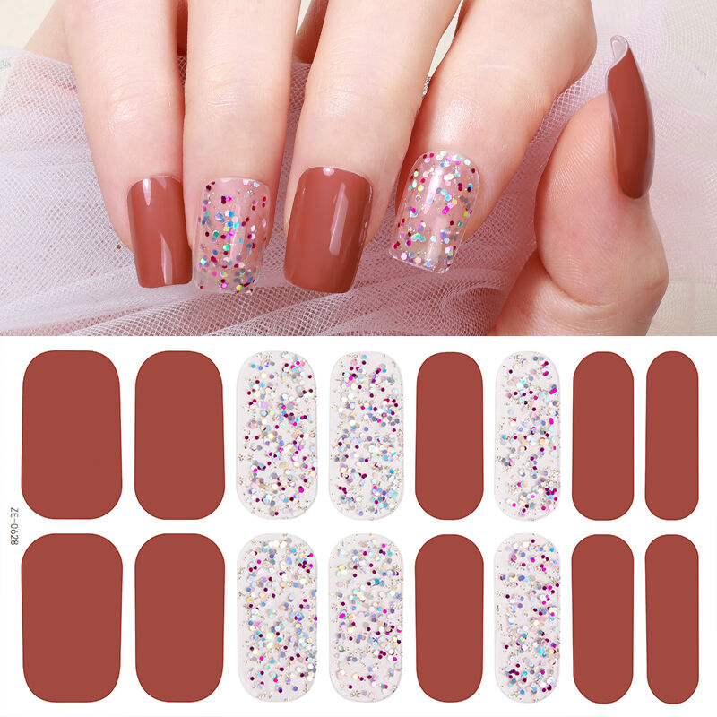 OEM ODM Nail Stickers Supplier Manufacturer Customization Nail Art Wraps Cat's Eye Glitter 3D Nail Sticker Wraps