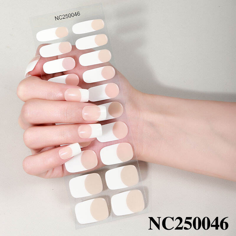 New Desgin Semi Cured Nail Warps Non-toxic Self-adhesive Personalized Fashion Gel Nail Sticker