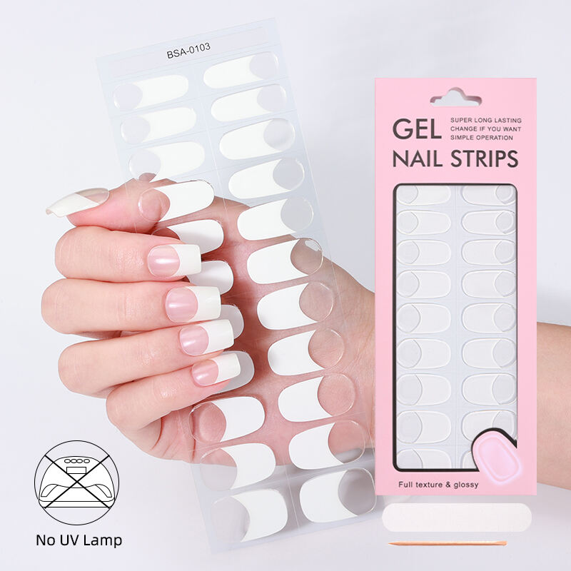 New Pop Long Lasting Personality 3D Alligator Pattern Haley Nail Art UV Free Cured Gel Nail Strips