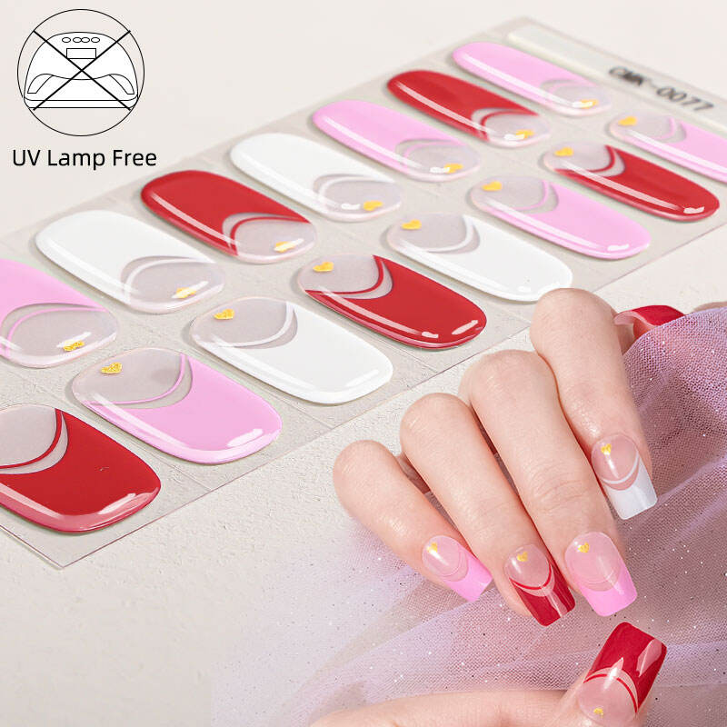 New Halo Free DIY French Onion Powder Flash Japanese/Korean UV Nail Stickers Plastic Free Gel Nail Nail Beauty