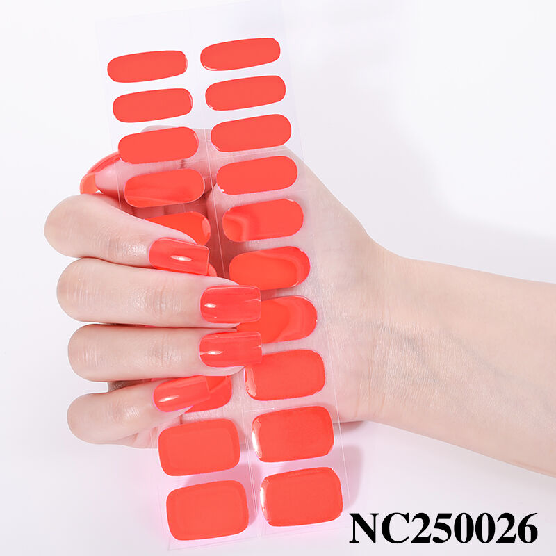 Çok Satan Yarı Sertleştirilmiş Tırnak Kapağı Özel Logo UV Sertleştirme Lambası Yarı Sertleştirilmiş Jel Tırnak Etiketi Jel Uygulaması için Yapma Tırnak Sanatında