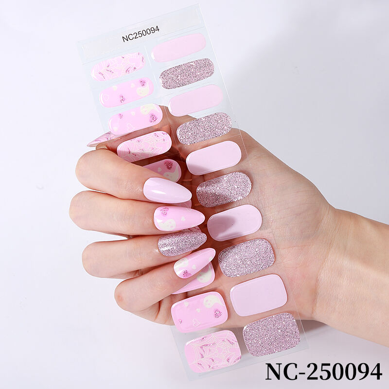 Dames DIY gebruik nagelkunst benodigdheden nagelstickers transparant semi-gehard gel nagelstrips