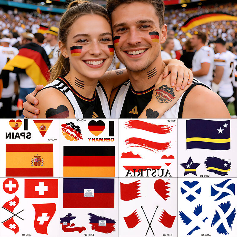 Dünya Kupası Temalı Geçici Dövmeler ve Tırnak Çıkartmaları – Özel Üretim Yapan Üretici