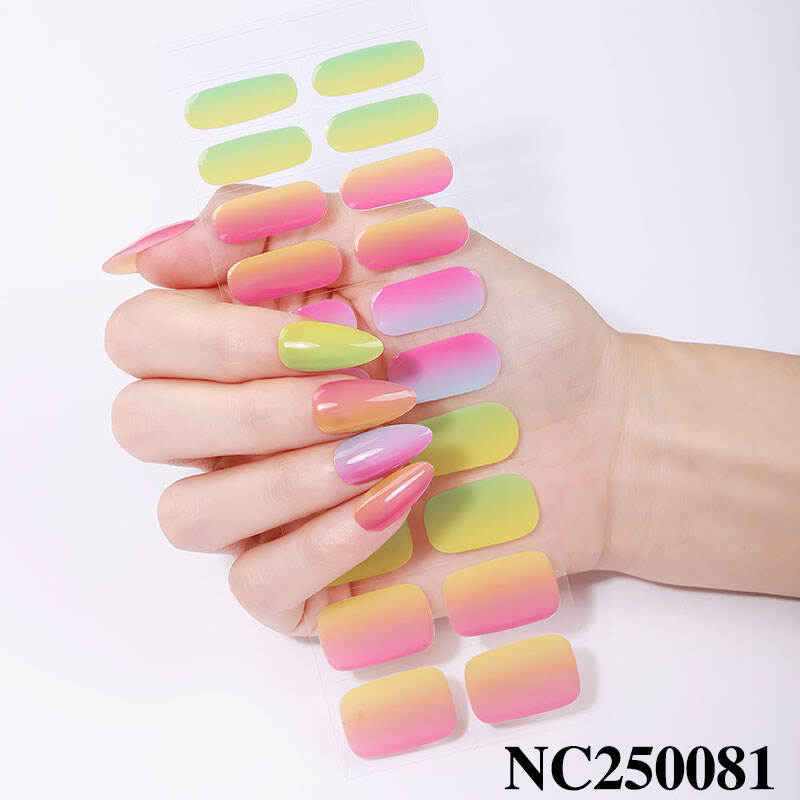 New Design Christmas Decoration for Finger Nail Art Semi Cured Gel Nail Sticker