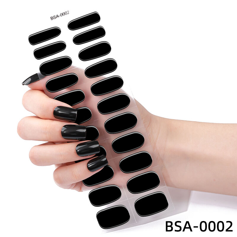  Non-toxic Nail Product Strip High Glossy Waterproof Long Lasting NO UV Lamp Leopard Print Gel Nail Sticker