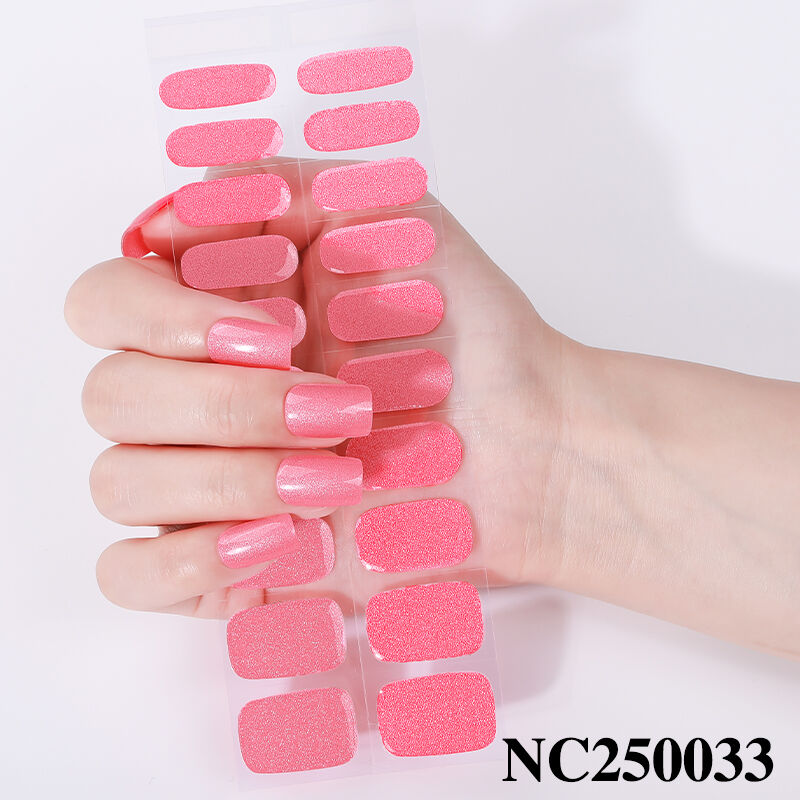 Exported Good Quality Semi Cured Gel Nail Custom Nails Personalize Design Sticker Gel Nail Sticker