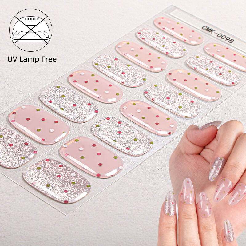 উচ্চ মানের ১৬-স্ট্রিপ পিউর কালার ইউভি ল্যাম্প পলিশ জেল নেইল স্টিকার, অত্যন্ত শক্তিশালী টেক্সচার-মুক্ত, আসল জেল