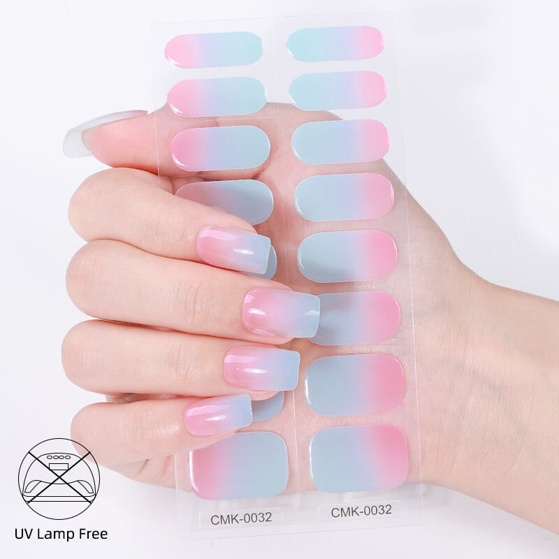 Customizable Gradient Waterproof Nail Polish Film Baking Free Gel Nail Sticker Japanese Korean Ins Style Double