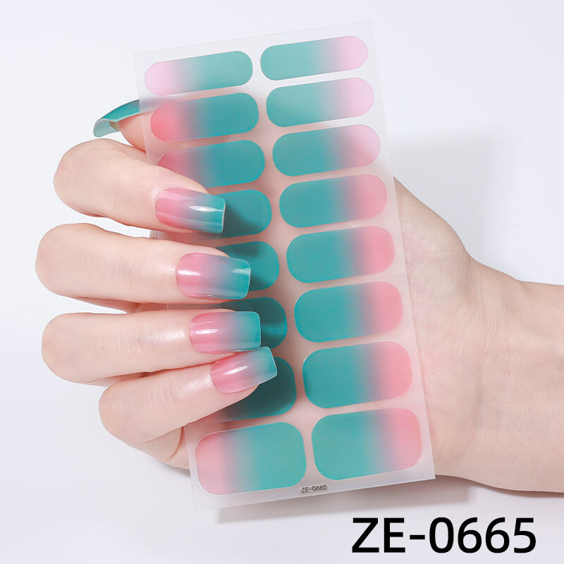 New Internet Red European American Gradient Nail Art Stickers Waterproof UV Gel Polish Film Cross-Border Plastic