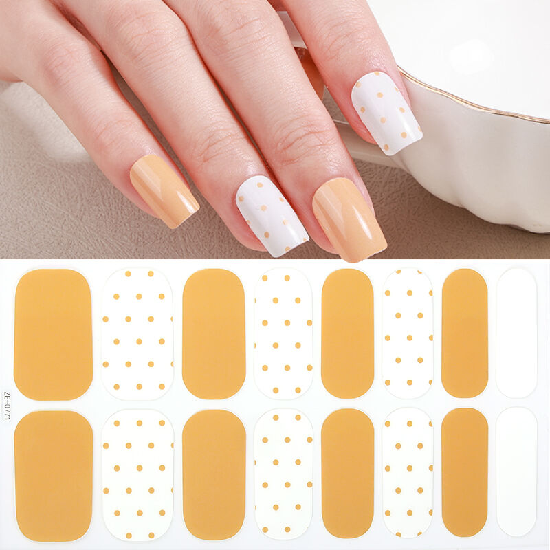 High Quality Waterproof Plastic French Style Nail Stickers & Wraps French Tip Nails