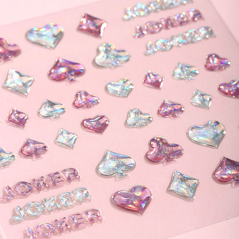 وصول جديد: ملصقات أظافر ثلاثية الأبعاد (5D) إبداعية، مصنوعة من بلاستيك سميك وناعم ولصيق، بتصاميم عيد الميلاد والأسلوب الفرنسي وحيوانات أليفة، وألوان طلاء أظافر ملصقة