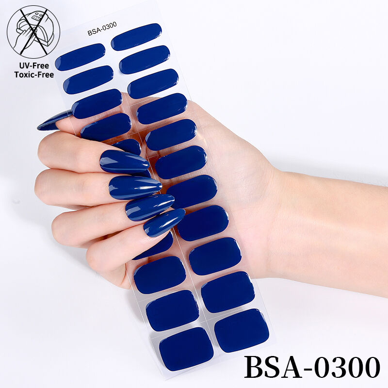 Hot Style Custom Highlight Straight Line Cat Eye Design No UV Baked Gel Sticker for DIY Nail Art Salon