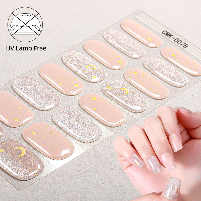 Salon Quality 3D Cat's Eye Flower Plaid Wave Moon Stars Nail Wraps No Baking NO UV Lamp Free Gel Usa Nail Art Sticker