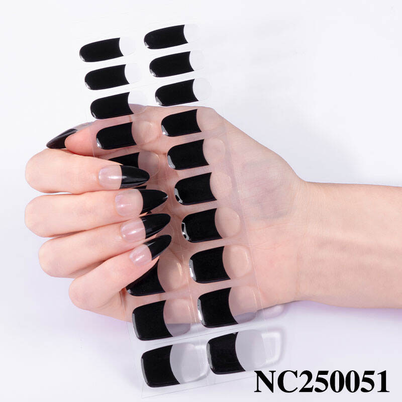 Semi Cured Gel Nail Stickers UV Quality UV Light Required Nail Wraps Semicured Nail Gel Stickers