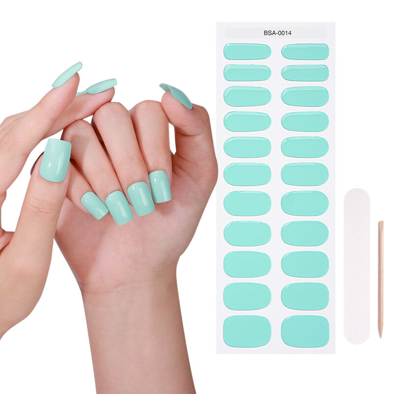 Salon Quality Semi Cured Wraps Long Lasting Gel Nail Stickers Gold Foil Semi Solid Nail Glue No Uv Nail Stickers