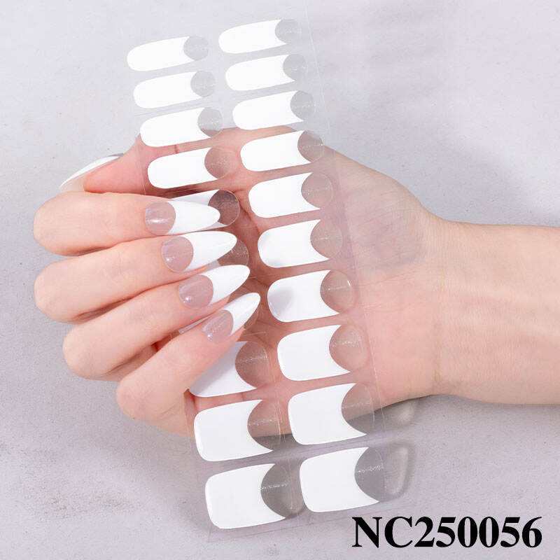 Gel Sticker Nails Uv Strips with Light Nail Semi Cured Gel Nail Stickers