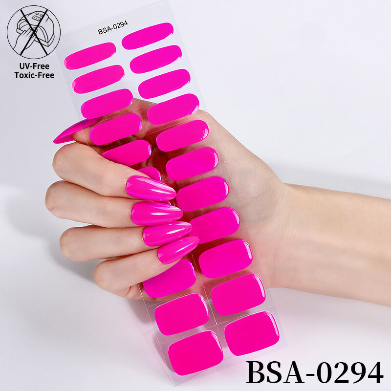 New Popular China Style Landscape Ink Wash Golden Power UV Free Easy Apply Semi Solid Non-Toxic Single-Use 22 Gel Nail Strips