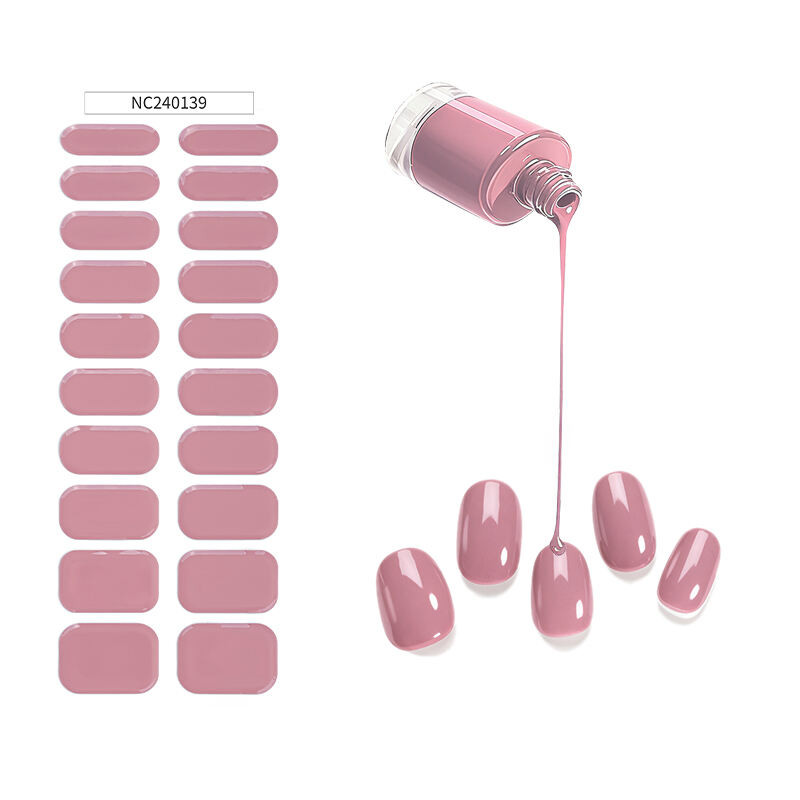 2025 Gel Nail Wraps Factory Price Customized Design Semi Cured Gel Sticker