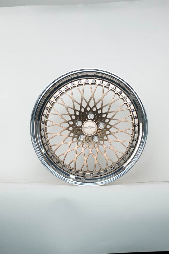 Hebei Zhihu Customizable 16-24 Inch Matte Flow Champagne Copper Passenger Car Wheels Two-Piece Lightweight High Quality Wheels details
