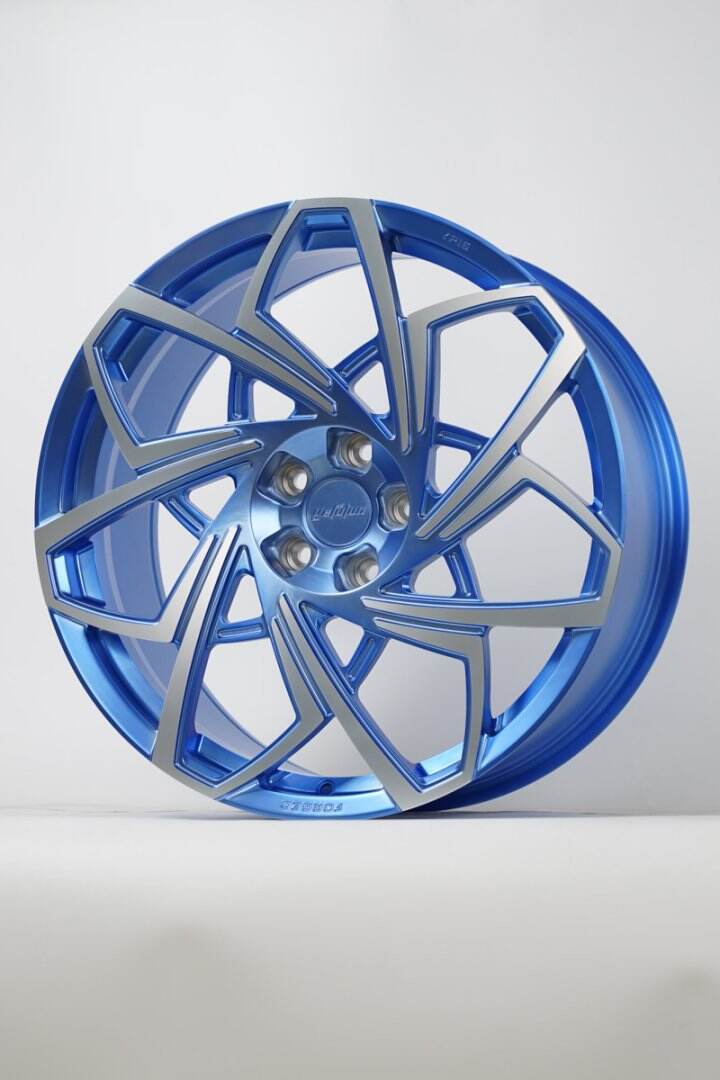 Hebei Zhihu Customized forged wheels Lightweight and high quality Matte blue For BMW Mercedes-Benz Porsche details