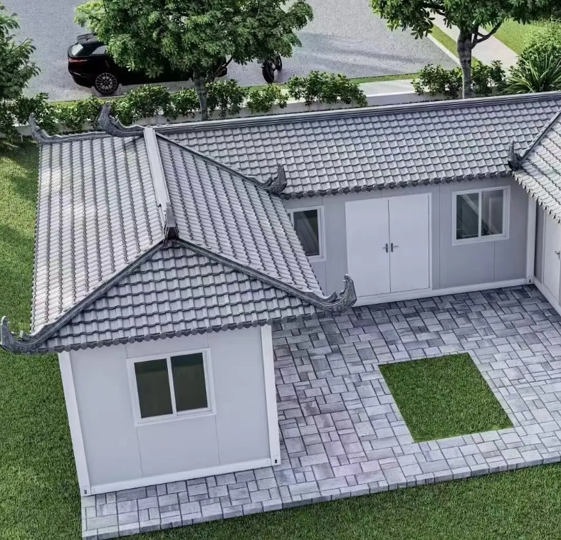 Mabilis na I-assembly na Prefab na Bahay na Gawa sa Container na may Sentro ng Bakal