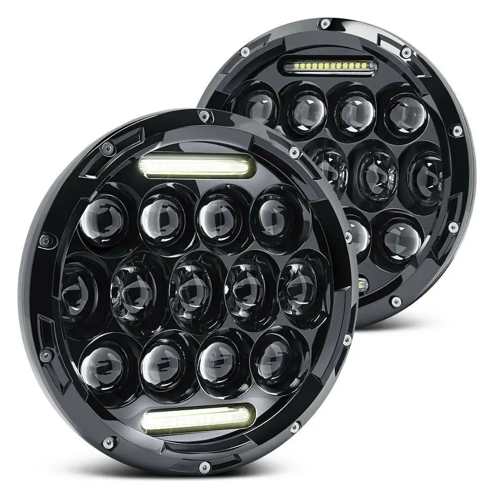 Zvyšovanie viditeľnosti v noci pre Jeepy s 7-palcovými LED kolmými reflektorami