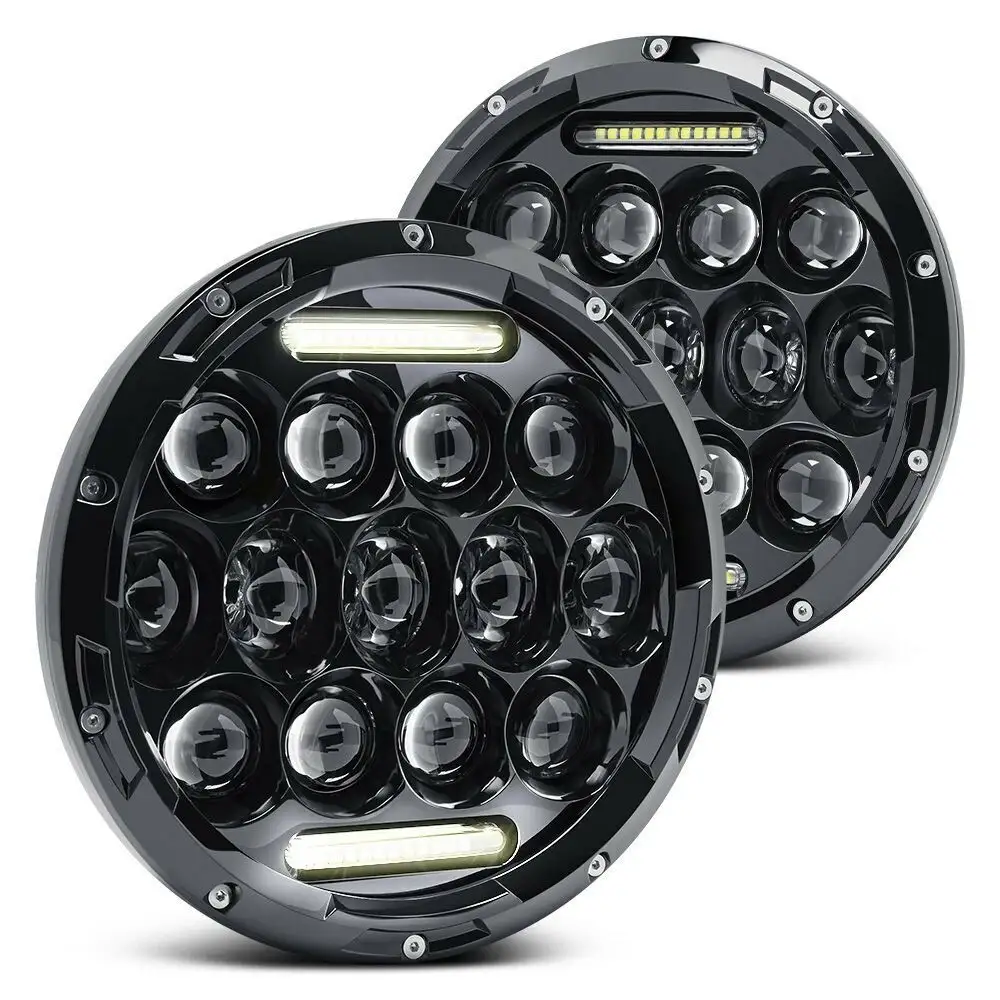 7 Inch Offroad LED headlight Combo Beam ATV UAZ SUV 4WD 4x4 Truck 75W 7inch LED headlights kit