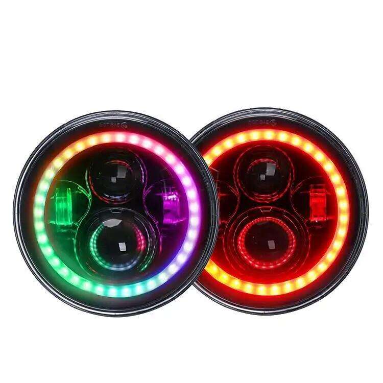 7 ინჩიანი Off-road მანქანის Headlight LED Car Driving Led Work Light Motorcycle Wrangler 45W RGB მაღალ-დაბალ დახურული beam led თეთრი სათვალი