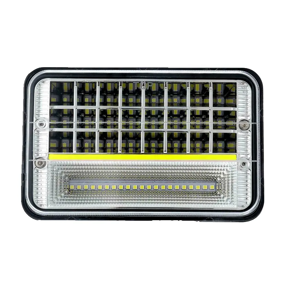 4x6''Lampu depan Offroad segi empat segi tinggi bawah lampu berpenutup LED untuk Freightliner