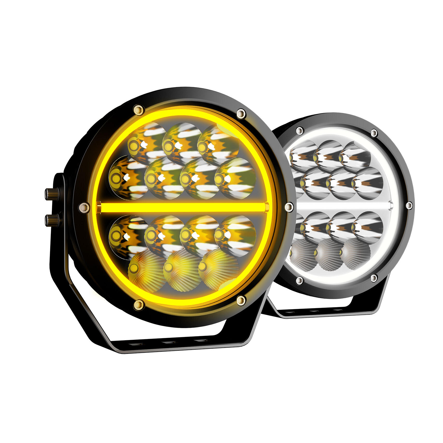 6.5inch drl თეთრი & amber ლაზერული LED LED LED ნათურა