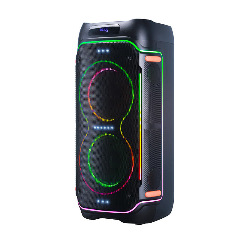 Factory HANSUO Brand Power of 80W Double 8 Inch Woofer and Single Tweeter Portable Speaker HS-TD08L3 manufacture