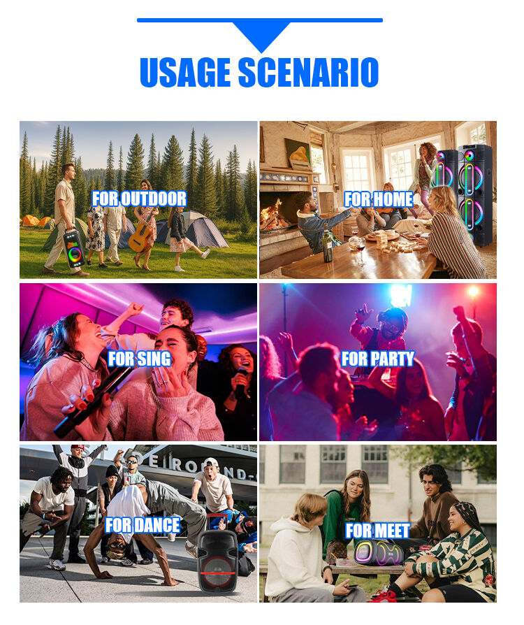 Manufacturer HANSUO Private Mould Multifunctional Audio HS-TD12V8 Powered of 100W Double 12 Inch Woofer and Single Tweeter supplier